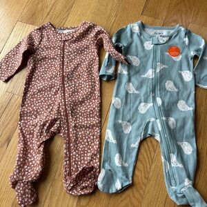 Carter's Easter 🐣 One Piece Pajamas - Blue and Brown